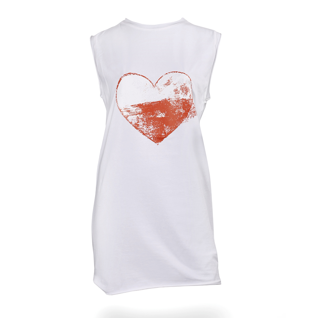 TUNIC WITH HEART - WHITE