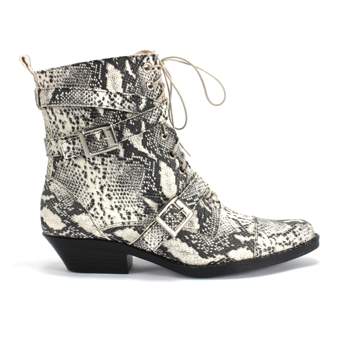 MILA MILITARY SNAKE BOOTS